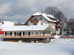 a large house with snow on the ground at Fewo Siglinde Schneider in Freiamt