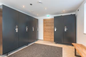 a row of lockers in a locker room at Luisalle Top 6 in Auffach