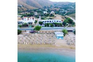 an aerial view of a beach with a resort at Perasma Studios 11 in Kipri +29 photos