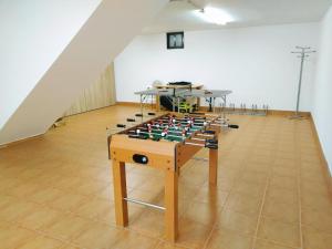 a large room with a chess game on a table at Juanikoenea in Leitza