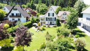 an aerial view of a house with a yard at Villa Wolfsgrund und Apt Wolfshöhle in Schluchsee