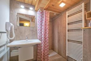 a bathroom with a sink and a shower at Gite Sappey Chartreuse in Le Sappey-en-Chartreuse +17 photos