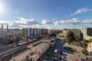 a view of a city with buildings and a street at Sole e Girasoli in Molfetta