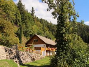 a house in the middle of a forest at Lorenz in Triberg