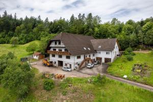 an aerial view of a house with a yard at Grüner Ausblick in Oberkirch