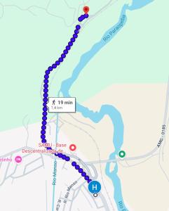a map of the planned route of the freeway at Quatro com suite e cozinha in Brumadinho