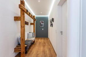 a hallway with a loft bed in a house at Ferienhaus Lencer in Ühlingen-Birkendorf