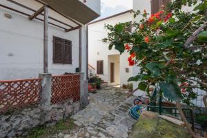 a house with a tree in front of it at Appartamento Ramerino in Pomonte