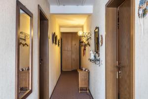 a corridor of a hallway with a hallway at Am Wehrastrand App 5 in Todtmoos