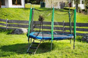 a swinging chair with a ladder in a yard at Haus Löwen in Forbach