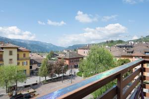 a view of a city from a balcony at Casa Marta in Cavalese
