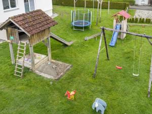 an aerial view of a play park with a playground at Obsthof Mainberger in Kressbronn am Bodensee