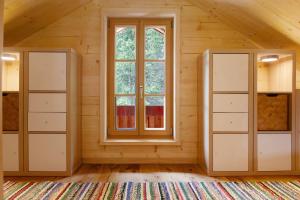 a room with two cupboards and a window at Chalet87 in Berwang