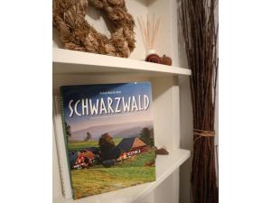 a book sitting on a shelf in a room at Ferienwohnung im Haus Schwedes in Titisee-Neustadt