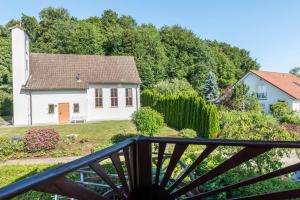 a view of the house from the balcony at Rose Garden in Heiligenberg