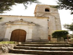 a church with stairs leading up to a large building at Reoyo 1 in Mambrilla de Castrejón +2 photos
