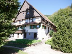 a house in the mountains with trees at Börsighof in Seebach