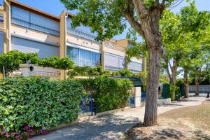 a building with a tree in front of it at Les Saules in Le Grau-dʼAgde