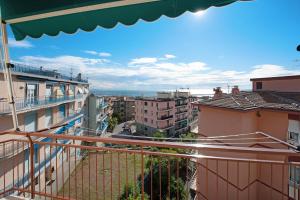 a view of a city from a balcony at Bilocale Corosu con 2 balconi in Varazze