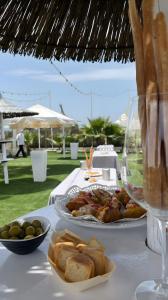 a table with two plates of food on it at Villa Dehesa in Tabernas