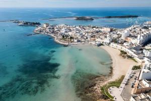 an aerial view of a beach in dubrovnik town at Sabbia e Sorrisi Sea View in Porto Cesareo