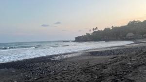 a beach with a rocky shoreline and the ocean at Mango Soul in El Zonte +4 photos