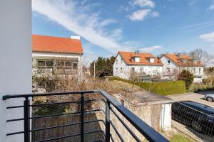 a view from a balcony of a house and houses at Global Bnb - Ay Homes in Augsburg