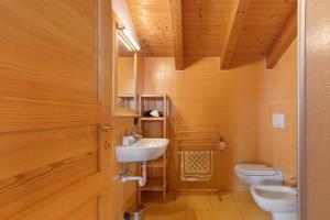 a bathroom with a sink and a toilet at Agriturismo Soleil Levant Torgnon in Torgnon +48 photos