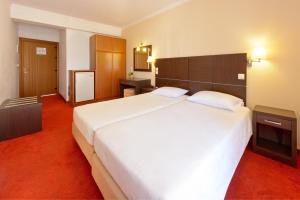 Postel nebo postele na pokoji v ubytování Akrata Beach Hotel