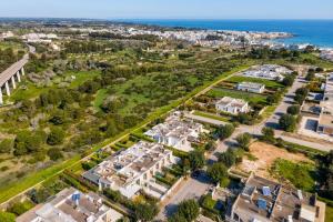 an aerial view of houses and the ocean at Villa I Gabbiani a Otranto in Otranto