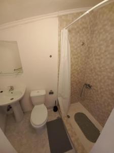a bathroom with a toilet and a sink and a shower at D'ouro Relax - Douro Vinhateiro in Sanfins do Douro +18 photos