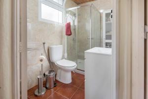 a bathroom with a toilet and a shower and a sink at A Casa d'Amália in Ginetes +25 photos