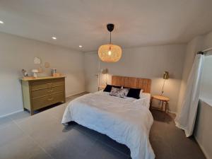 a bedroom with a large bed and a dresser at Villa lavaudieu in Lavaudieu +35 photos
