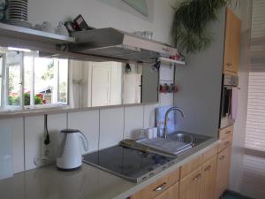 a kitchen with a sink and a counter top at Apartment Am Birnbaum in Reutlingen