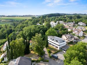 an aerial view of a small town with houses and trees at Rosenquarz in Überlingen