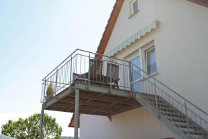 a balcony on the side of a building at Kunibert, 120 qm in Stockach