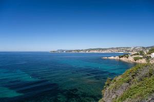 an aerial view of a large body of water at Cabanon des Amandiers avec terrasse in Sanary-sur-Mer