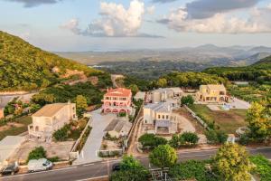 an aerial view of a house at The Mountain Villa in Aleimmatádes