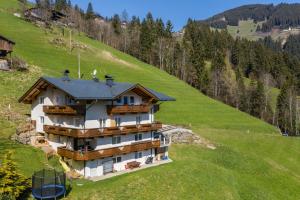 a house on the side of a hill at Ferienwohnung Valentina in Schwendau