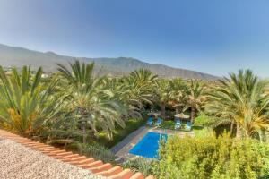 an aerial view of a resort with a swimming pool and palm trees at Villa Morera in Arafo