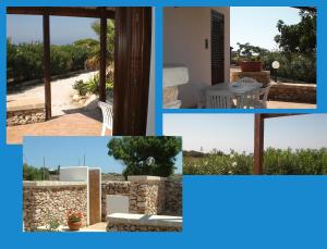 a collage of photos of a house with a patio at Isola Di Favignana in Favignana