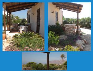 a collage of photos of a house at Isola Di Favignana in Favignana