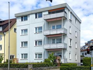 an apartment building with balconies on it at Siravit Am See in Friedrichshafen