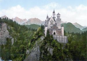 a drawing of a castle on a mountain at Den Bergen Ganz Nah in Pfronten