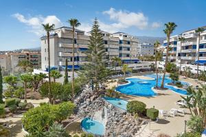an aerial view of a resort with two pools at Playa Graciosa in Arona
