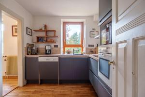 a kitchen with a sink and a dishwasher at La Colline aux Oiseaux in Tieffenbach