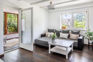 a living room with a couch and a table at Haus Albi in Waldkirch