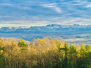 a view of the mountains from the top of a hill at Haus Zeller in Klettgau