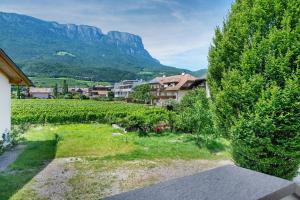 a view of a village with a mountain in the background at Georgshof - Eppan in Appiano sulla Strada del Vino