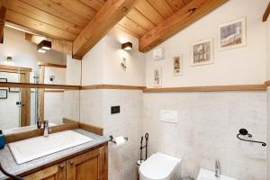 a bathroom with a sink and a toilet at Il Cuore della Valdigne in Morgex +27 photos